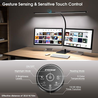 EYOCEAN LED Monitorlampe 80cm - Gestensteuerung, mit Sockel