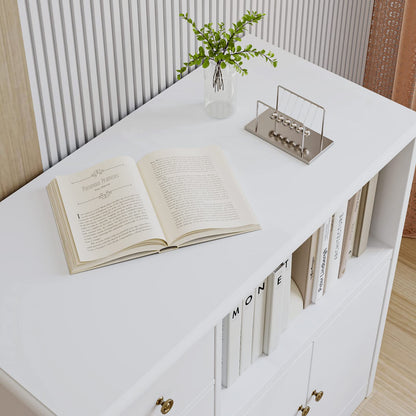 HOCSOK Küchenschrank mit Arbeitsplatte & Mikrowellenregal – Weiss