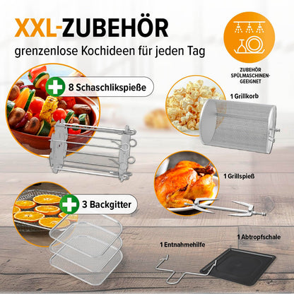 GOURMETmaxx XXL Heissluftfritteuse 9L - Digital