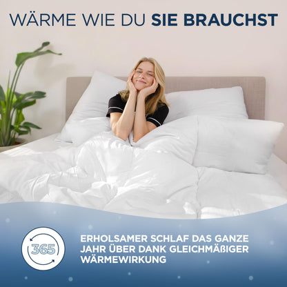 Samthus Bettdecke 200x200 cm Ganzjahresdecke aus Baumwolle