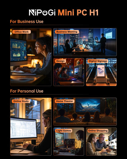 NiPoGi Hyper H1 Mini PC – Ryzen 7 6800H, 32GB RAM, 1TB SSD