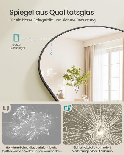 SONGMICS Ganzkörperspiegel 165 x 60 cm, Standspiegel, tintenschwarz