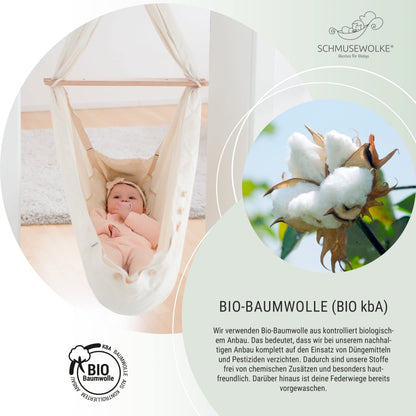 SCHMUSEWOLKE Federwiege Komplett-Set - Bio-Baumwolle