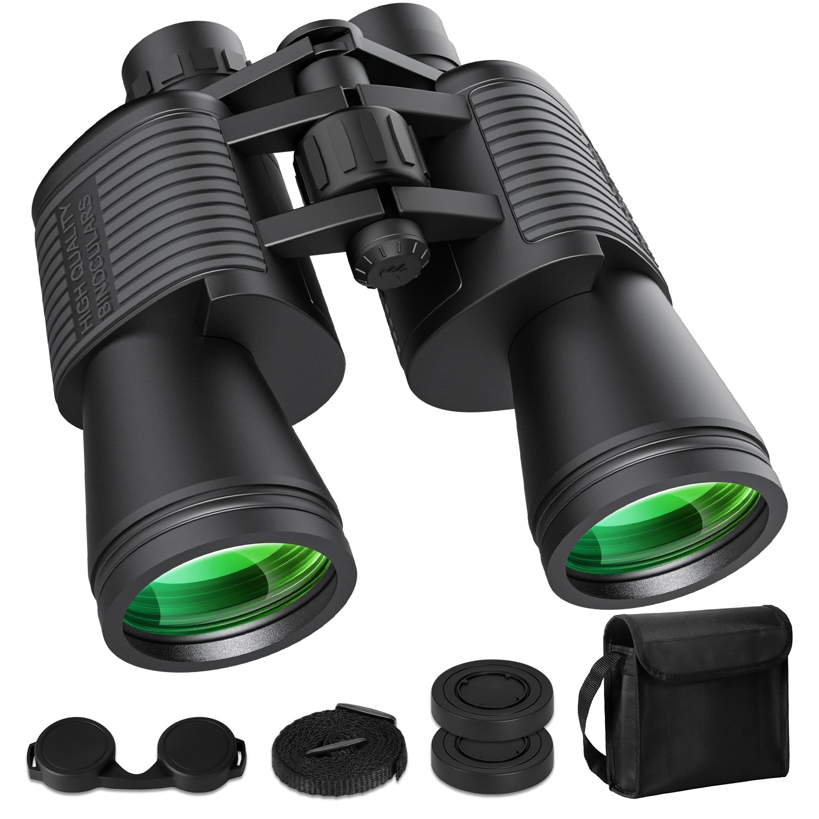 Opaita Fernglas 20x52 HD mit FMC-Objektiven und BAK-4-Prismen, rutschfeste Gummibeschichtung, für Vogelbeobachtung