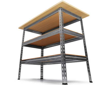 Ondis24 Uwe Werkbank 120cm – Buchenplatte, verzinkt, höhenverstellbar