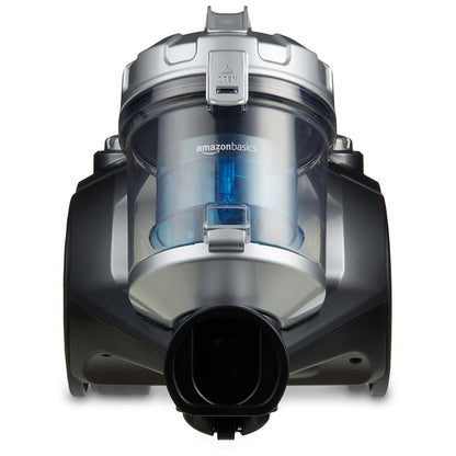 Amazon Basics Zylinder-Staubsauger – 700 W, Beutellos, Schwarz/Blau