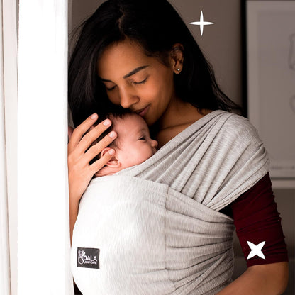 Koala Babycare Babytragetuch Neugeborene - Hellgrau bis 9kg