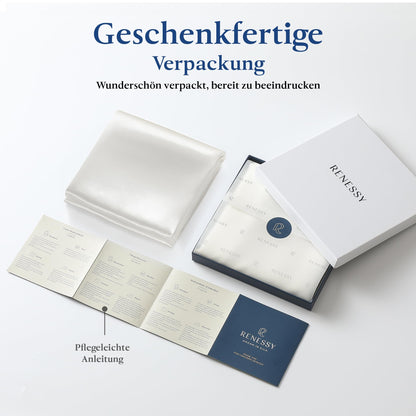 RENESSY Bio-Seidenkissenbezug 80x80 cm – Off-White 22 Momme