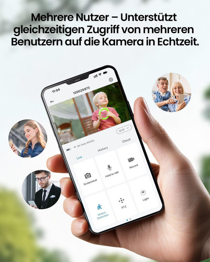 CZEview Q6 2K Überwachungskamera Aussen mit Akku und Nachtsicht