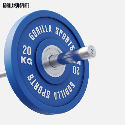 GORILLA SPORTS® Bumper Plate 50mm – Hantelscheibe 20kg einzeln