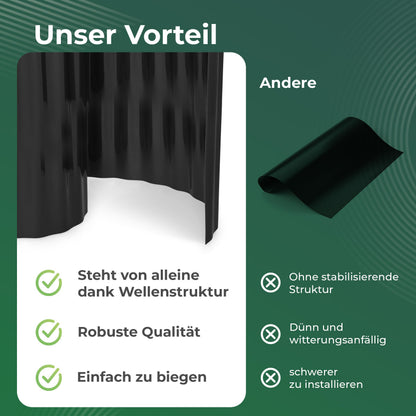 Novatool Wurzelsperre 3,5 x 0,6 m, 2 Stück, Rhizomsperre, schwarz
