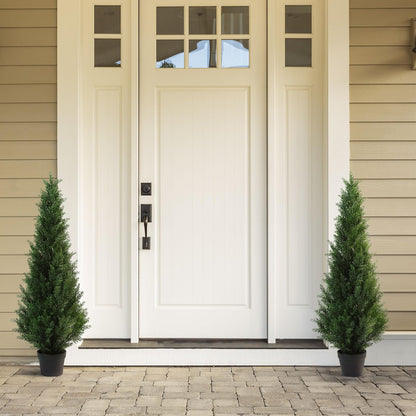 CROSOFMI künstlicher Zedernbaum – 125 cm, 2er Pack