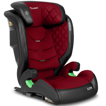 Nukido Louis Kindersitz für Kinder 15-36 kg ISOFIX - Rot. Roter Autositz mit ISOFIX-Verankerung für sicheren Transport von Kindern 15-36 kg.