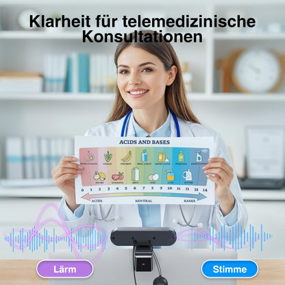 EMEEET C980 PRO 4K Konferenz Webcam - 3-in-1 mit Lautsprecher & Mikrofon