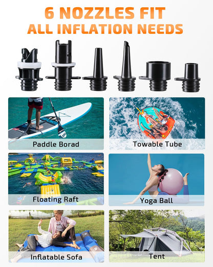 Swonder SUP Pumpe Elektrisch 20PSI Hochdruck Zweistufig