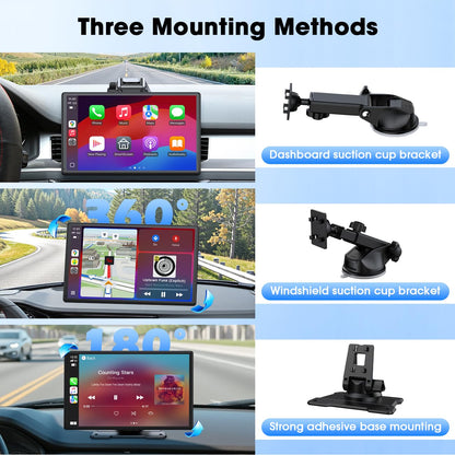 LAMTTO Wireless CarPlay Display 9 Zoll Touchscreen für Android Auto