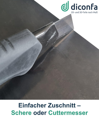 diconfa PROFILINE EPDM Gummistreifen - 400mm x 10mm x 750mm