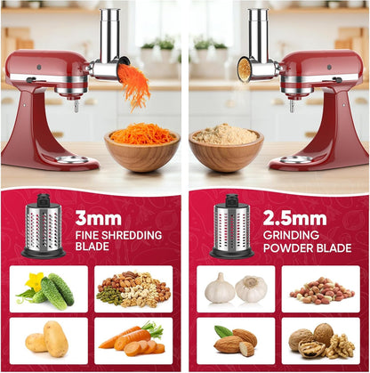 COFUN Gemüseschneider Set Aufsatz für KitchenAid - Edelstahl