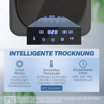HOMCOM Mini Wäschetrockner Ablufttrockner 4 kg – Grau für Kleidung
