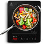 Aobosi Induktionskochplatte, 1 Platte, 2000 W, tragbar, Timer, silber – Glaskeramik-Kochfläche mit LED-Display