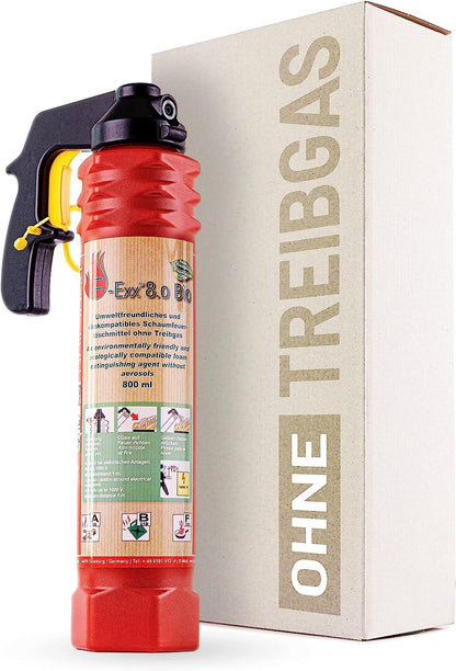 F-Exx 8.0 Bio Feuerlöscher – 3er-Pack inkl. Wandhalterung