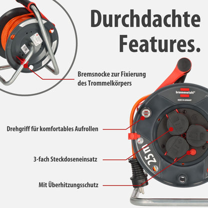 Brennenstuhl Garant V2 IP44 Kabeltrommel – 25m Outdoor