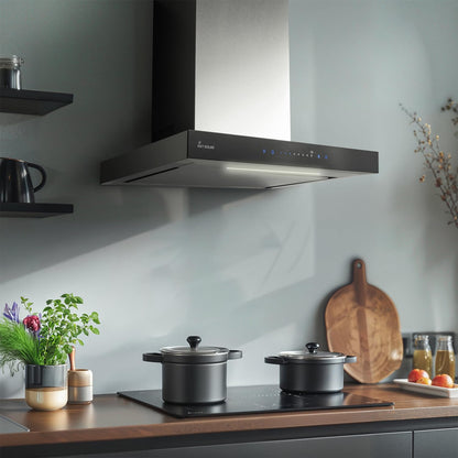 KKT KOLBE FLAT6006ED Dunstabzugshaube – 60cm Edelstahl Schwarzglas