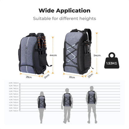 K&F CONCEPT Kamerarucksack 30L Wasserdicht für DSLR & Laptop