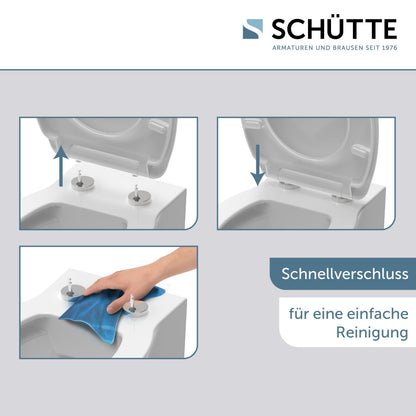 SCHÜTTE WC-Sitz für Duravit Starck 3 mit Absenkautomatik, weiss