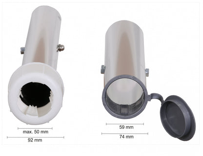 Schneider Bodenhülse 827-00 für Gartenschirme, eloxiertes Aluminium