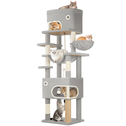 Hzuaneri MS20318LG Kratzbaum - 203 cm, Hellgrau