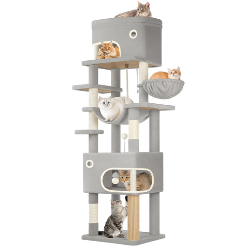 Hzuaneri MS20318LG Kratzbaum - 203 cm, Hellgrau