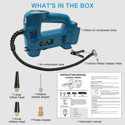 Powarobor 18V Akku Kompressor WTLYN-8081, 10,34 bar, für Makita Akkus