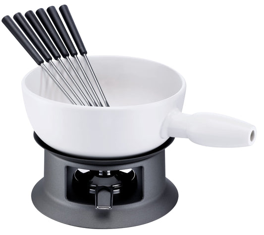 Schulte-Ufer 1692 Käse-Fondue Tessin Caquelon - 20cm Weiss/Edelstahl