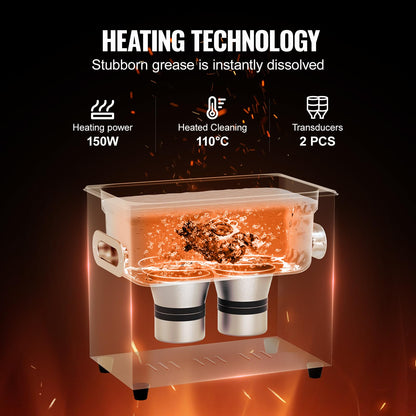 VEVOR Ultraschallreiniger 3L digital - mit Heiztimer