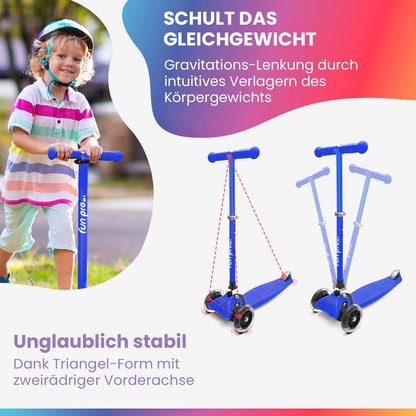 Fun Pro ONE Kinderroller – LED Räder, faltbar, ab 3 Jahren