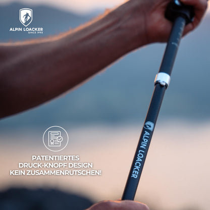 ALPIN LOACKER Trekkingstöcke faltbar Carbon - Korkgriff 115-135 cm