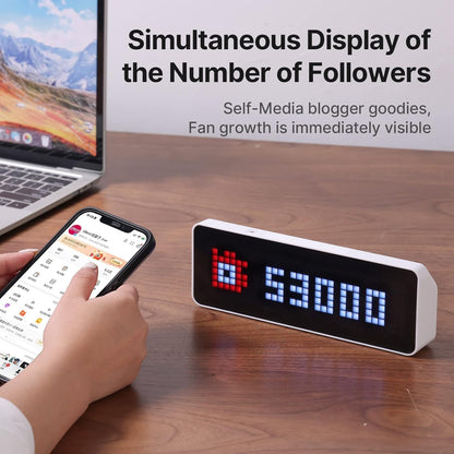 ULANZI TC001 Smart Pixel Clock, digitaler LED-Wecker mit Wetteranzeige