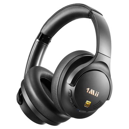 1Mii Y8+ Kopfhörer Over-Ear mit Hybrid ANC, Bluetooth 6.0, Schwarz mit weichen Ohrpolstern, faltbar