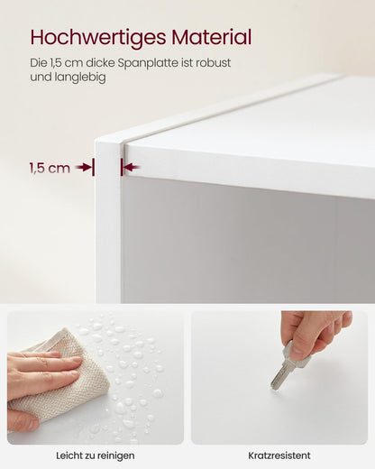 VASAGLE Bücherregal LBC165T14, 5 Ebenen, Standregal, wolkenweiss