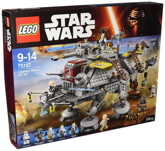 LEGO Star Wars 75157 Captain Rex's at-TE Konstruktionsset: Ein detailreicher, blau-grauer sechsbeiniger AT-TE Kampfläufer zum Zusammenbauen.