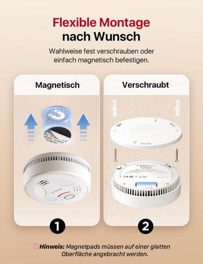 X-Sense SD11-MR61 Smart-Rauchmelder WLAN - 6er Set mit Magnet