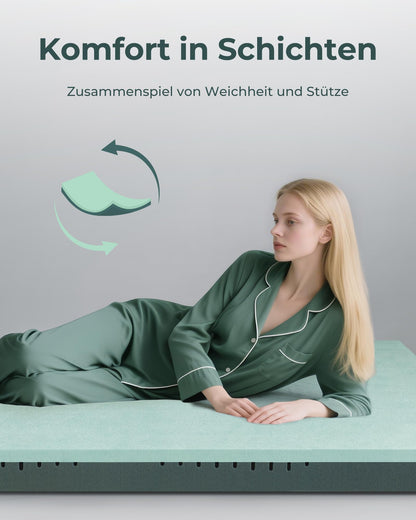 Bacalar Gelschaum Matratzentopper 160x200cm H3/H4 7cm