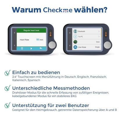 CheckMe Plus EKG Gerät – Bluetooth EKG Monitor für Zuhause