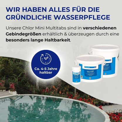 PoolsBest Chlor Mini Multitabs 5 in 1 Pflegetabs - 5kg