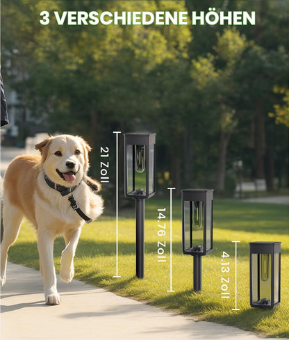 BITPOTT Solarleuchten Aussen 4er-Set, IP65 Gartenleuchten warmweiss