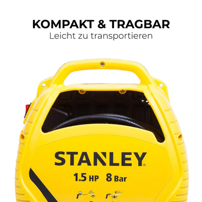 Stanley Kompressor 8 Bar - Ölfrei - Druckluft Set - Gelb