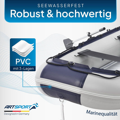 ArtSport Schlauchboot 3.20m Paddelboot Aluboden 4 Pers.