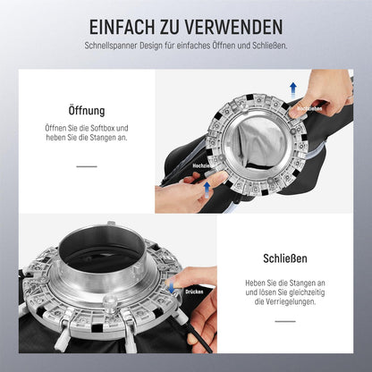 NEEWER 90cm Octagon Softbox - Bowens Mount Honeycomb Gitter