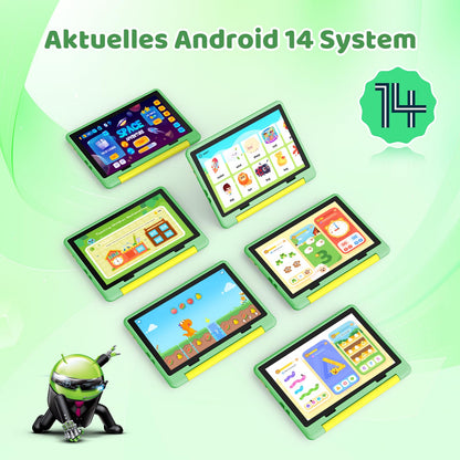 Ainmel Android 14 Kinder Tablet – kindersicheres Gehäuse grün